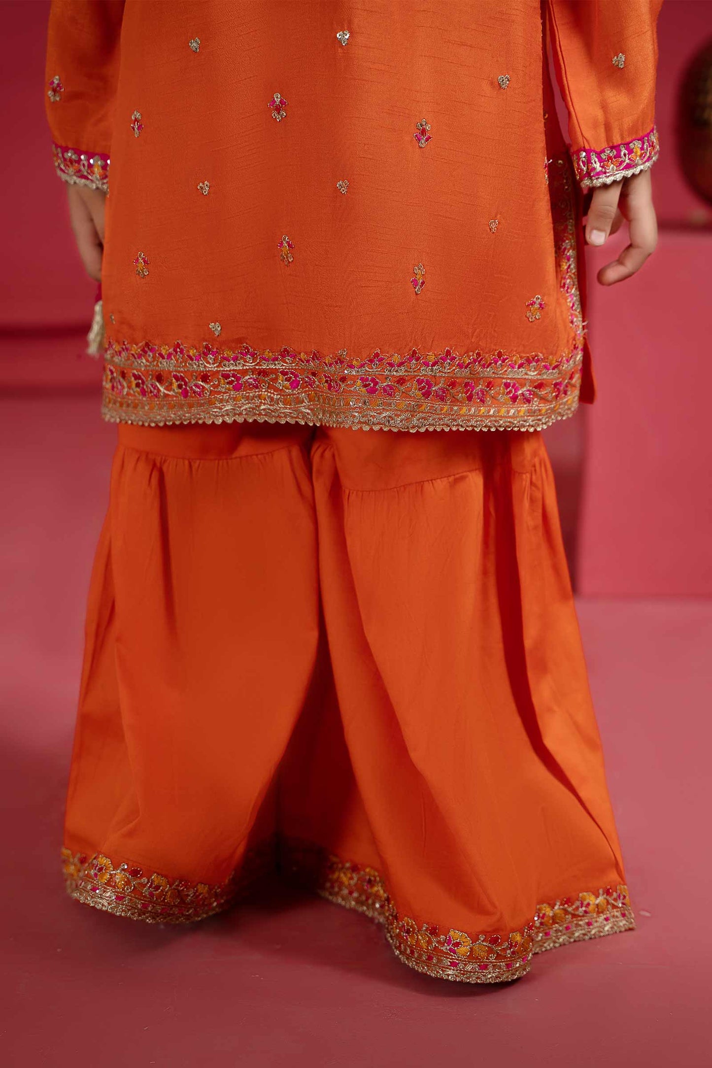 3 Piece Embroidered Silk Suit