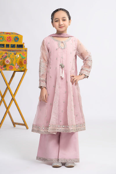 3 PIECE EMBROIDERED ORGANZA SUIT | MKS-EF24-15 All Products MKS2415-023-LIA