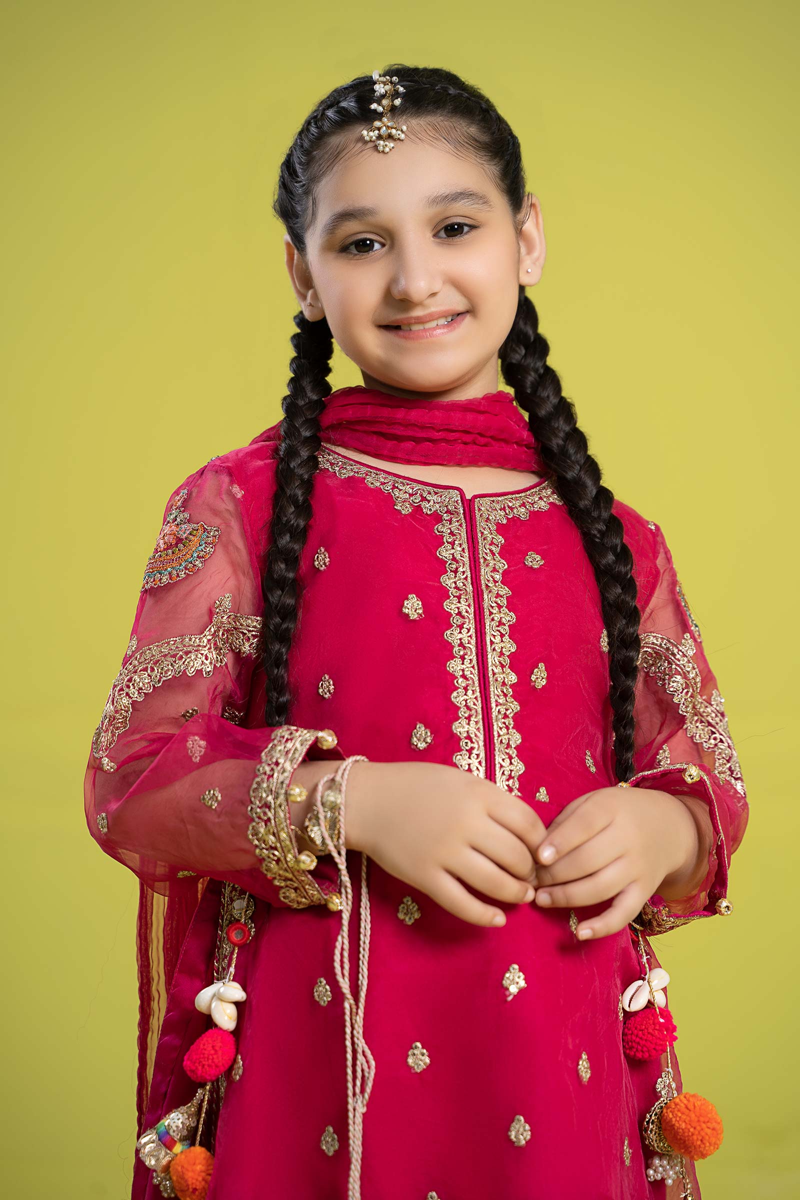 3 Piece Embroidered Organza Suit