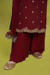 3 Piece Embroidered Organza Suit