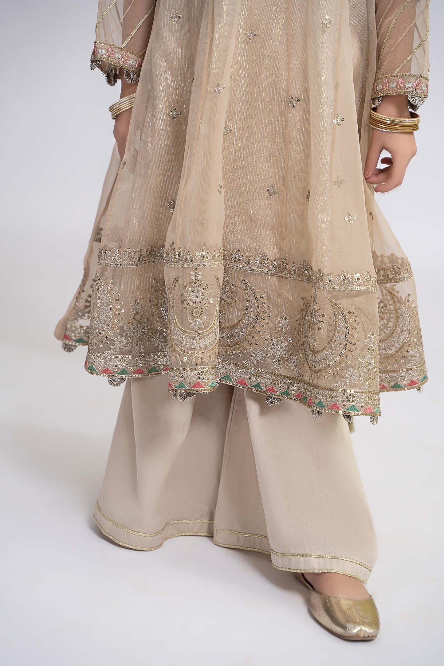 3 Piece Embroidered Organza Suit
