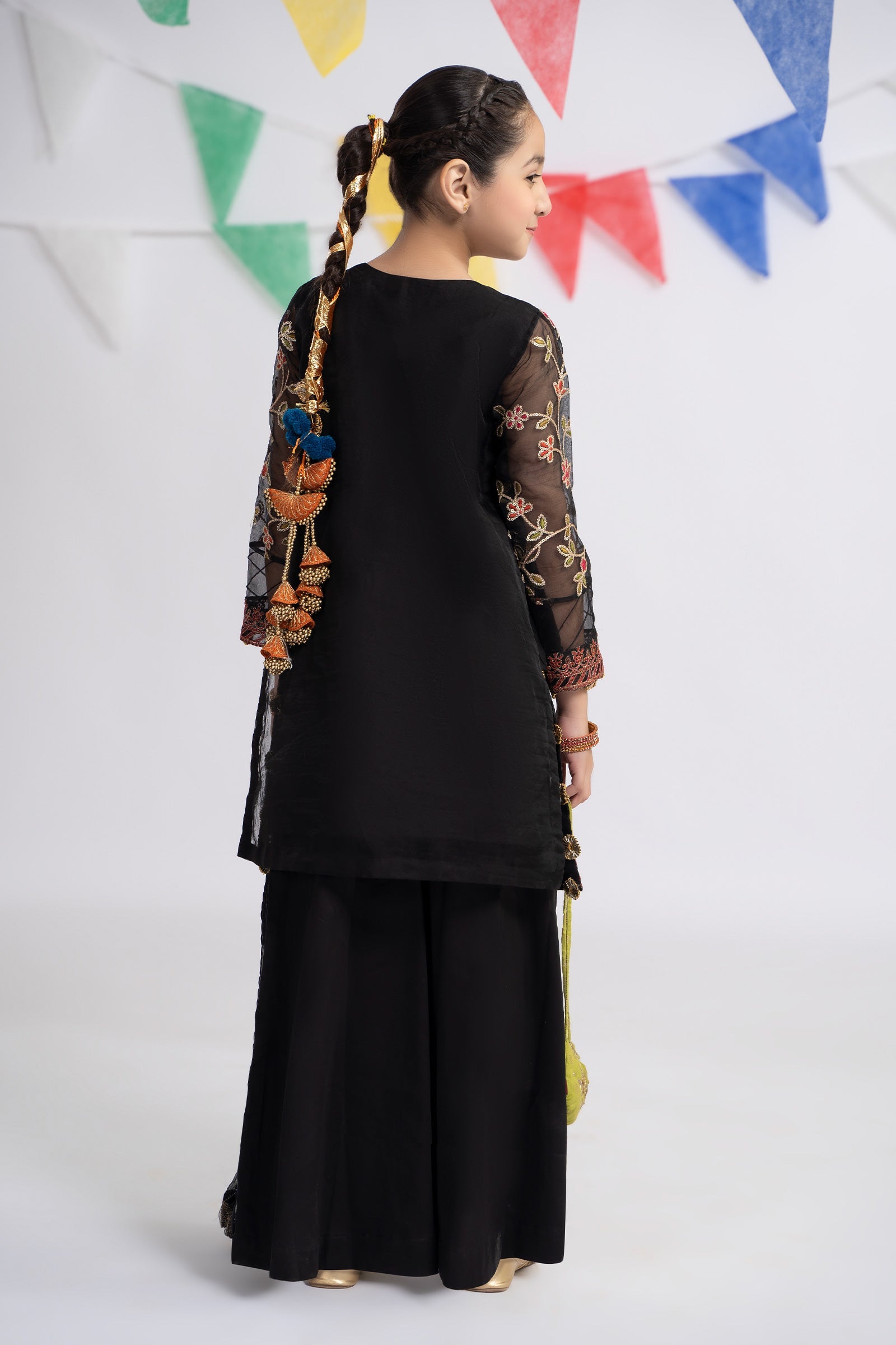 3 Piece Embroidered Organza Suit