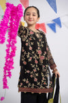 3 Piece Embroidered Organza Suit