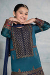 3 Piece Embroidered Raw Silk Suit