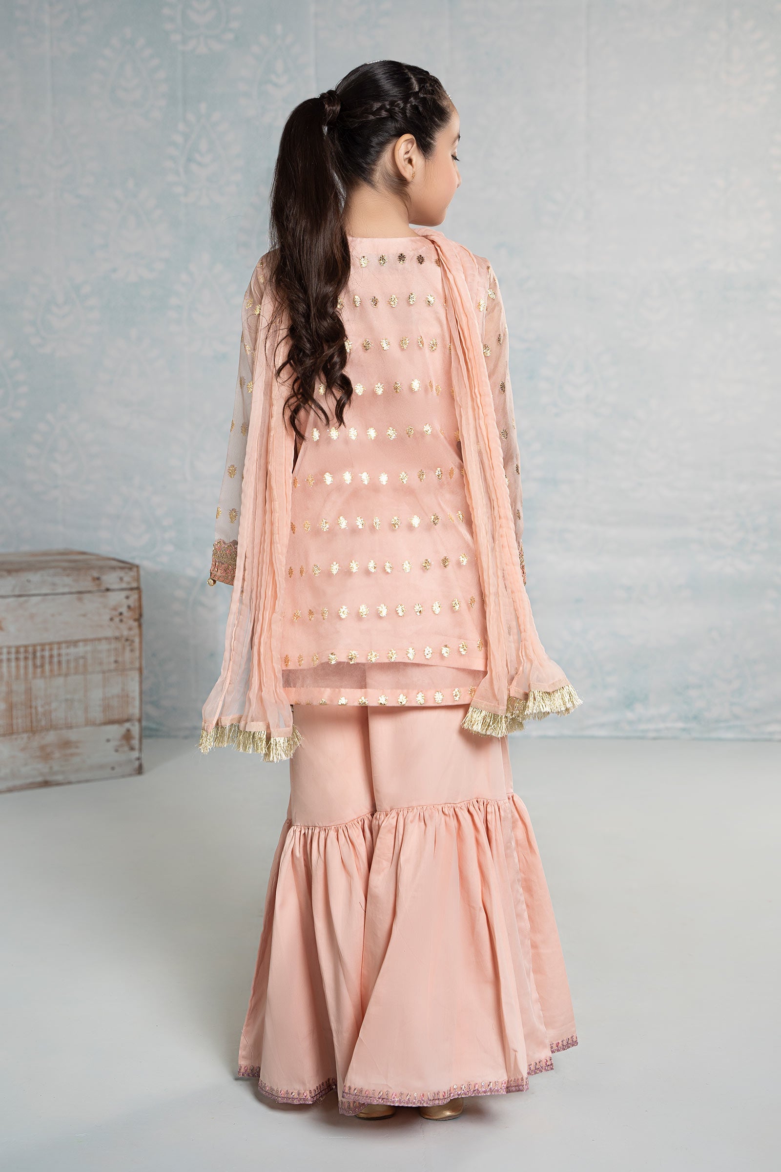 3 Piece Embroidered Organza Suit