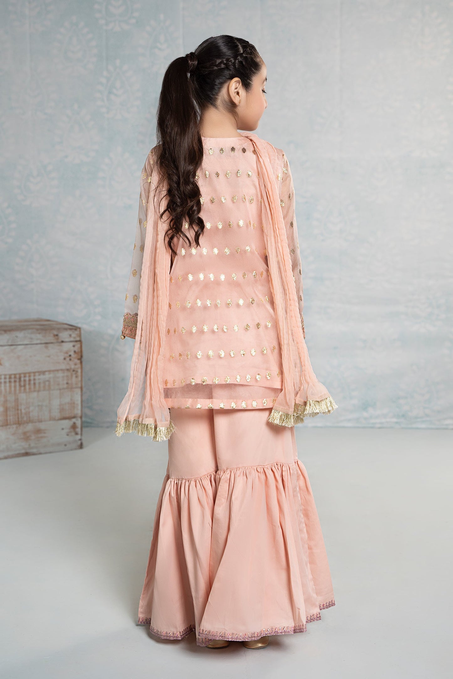 3 Piece Embroidered Organza Suit