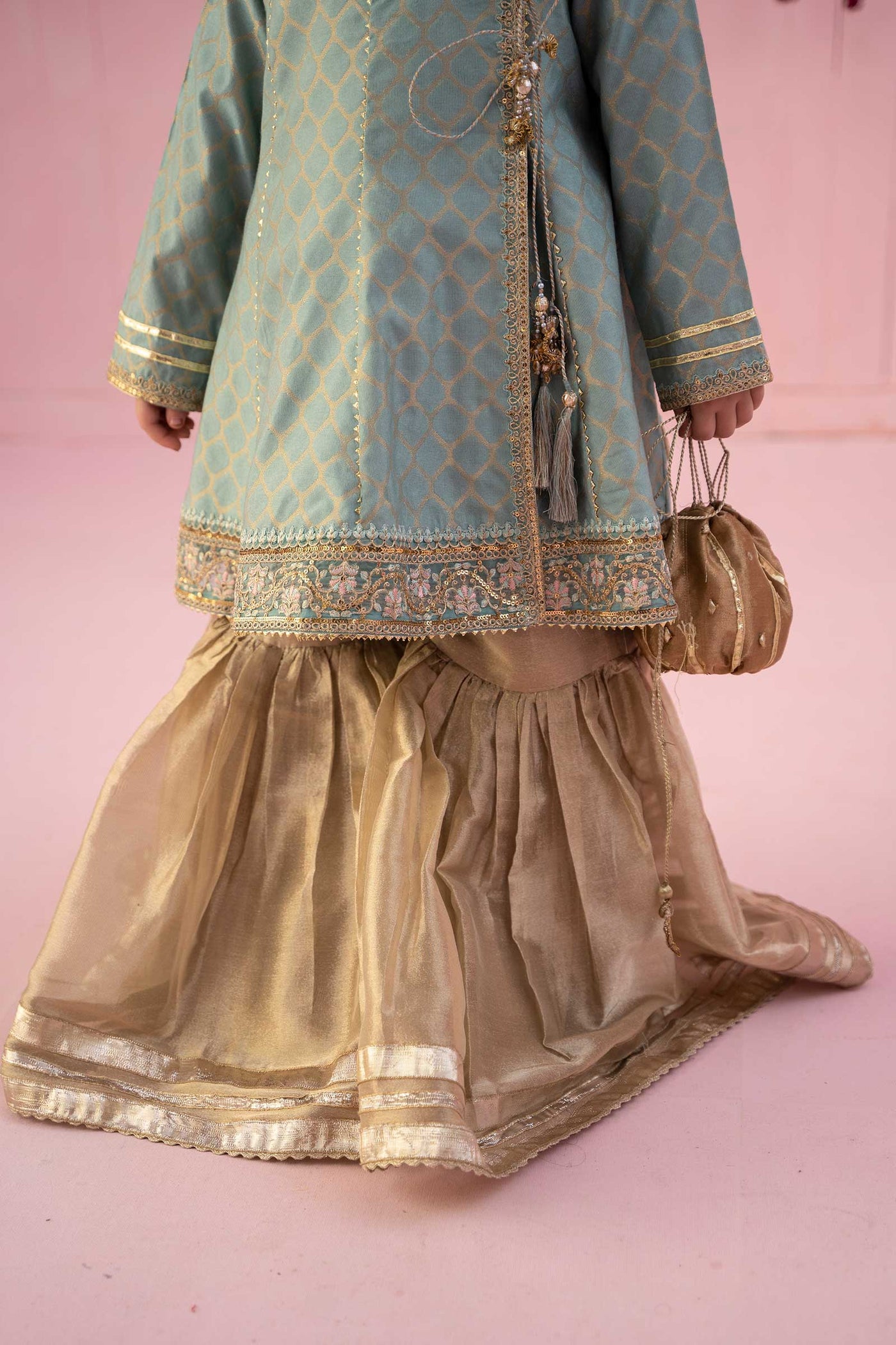 3 PIECE EMBROIDERED JACQUARD SUIT | MKS-EF24-13