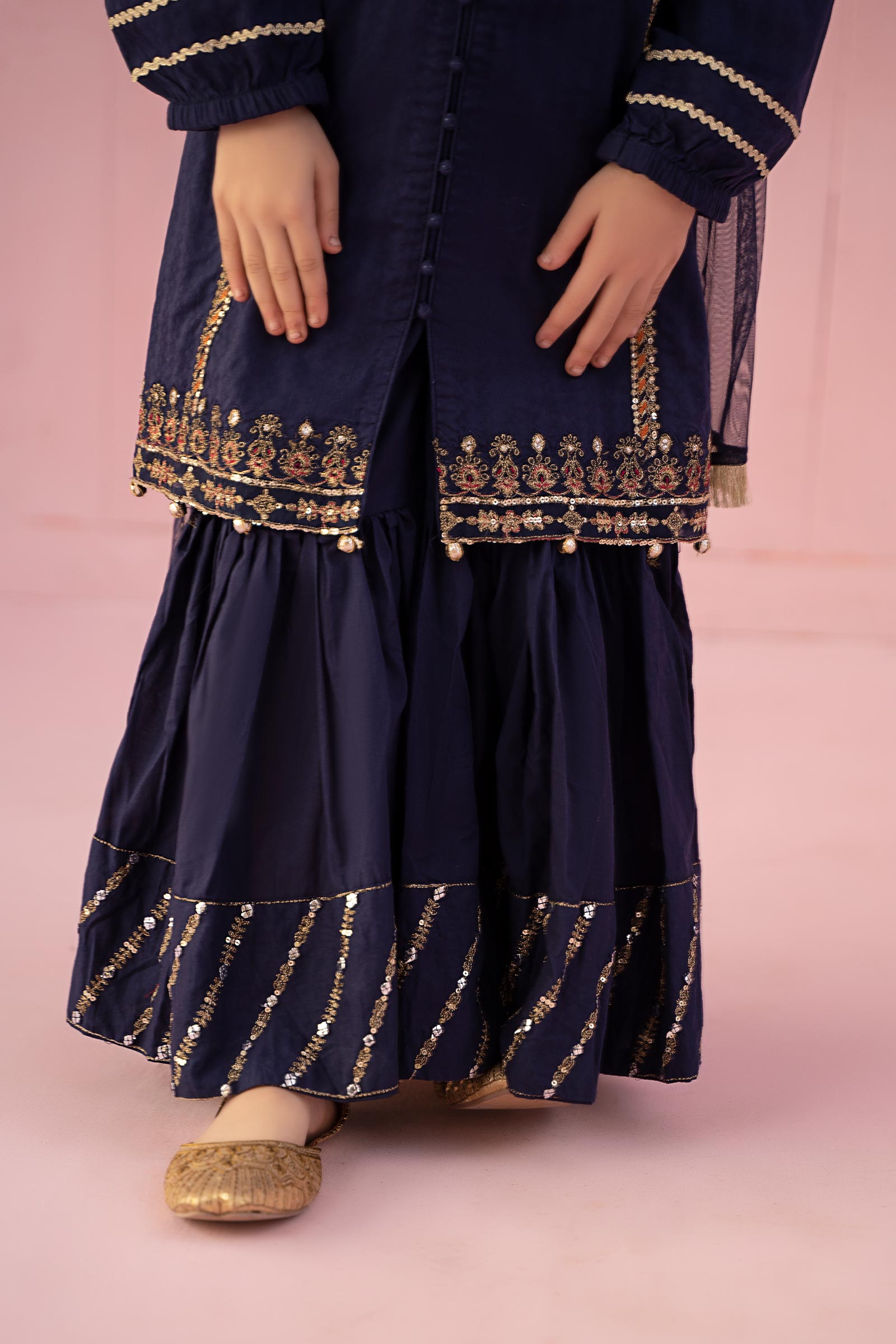 3 Piece Embroidered Dobby Suit