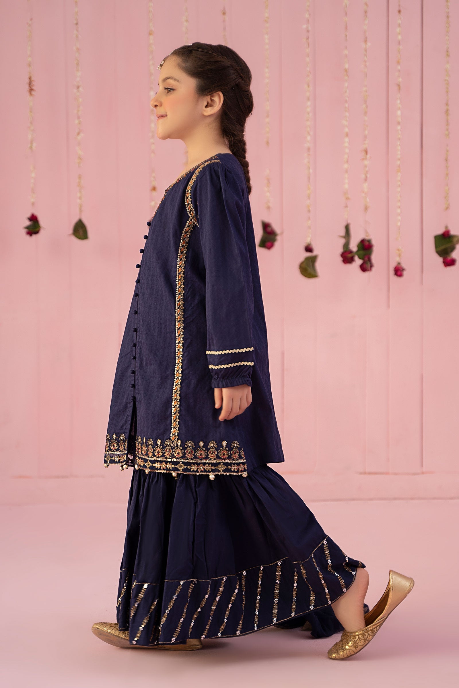 3 Piece Embroidered Dobby Suit