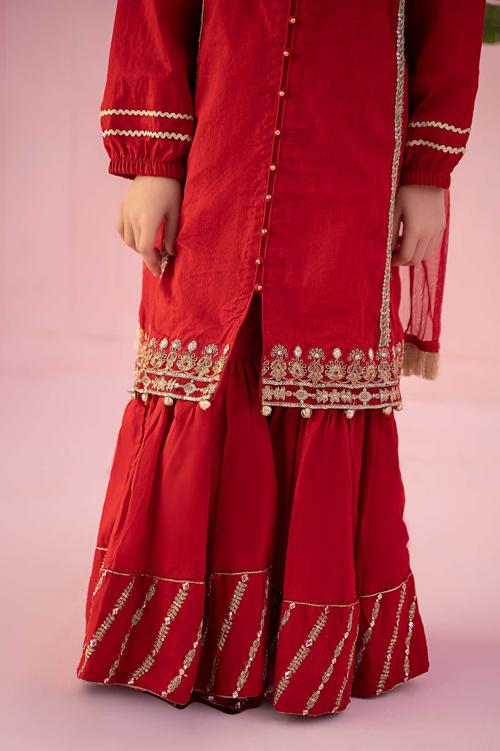 3 Piece Embroidered Dobby Suit