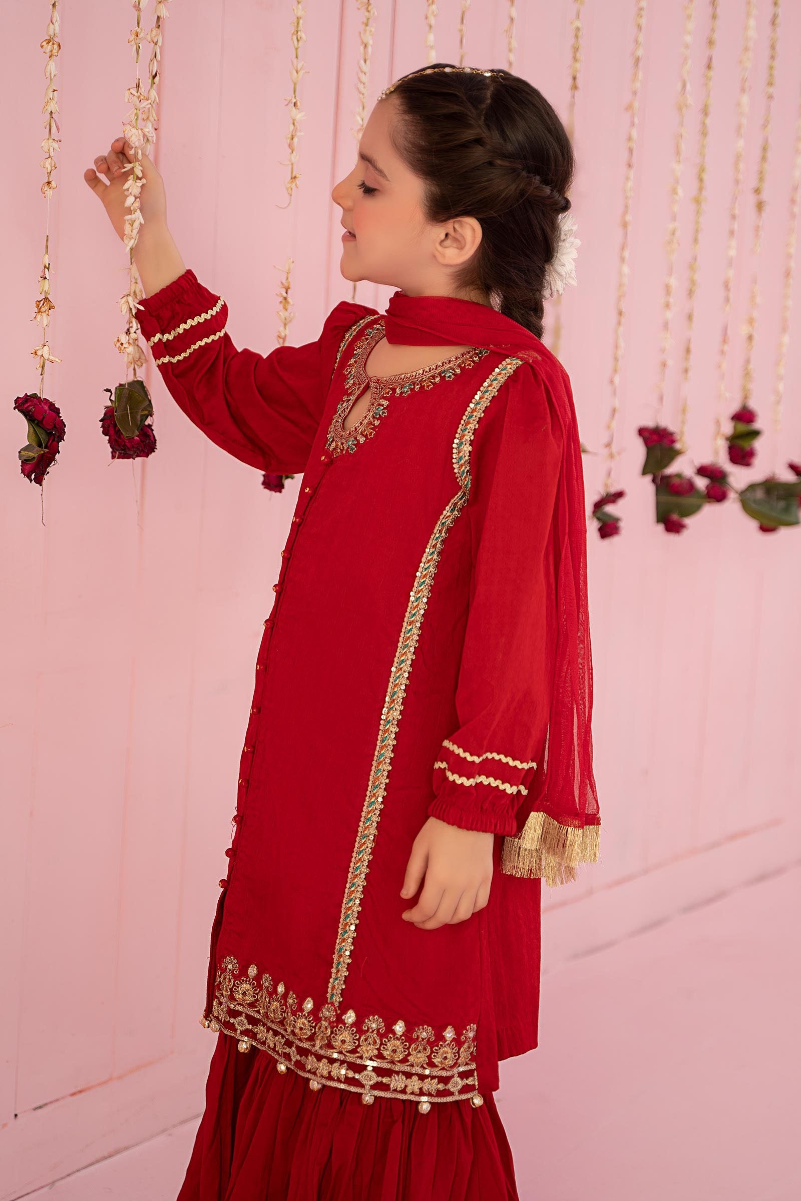 3 Piece Embroidered Dobby Suit