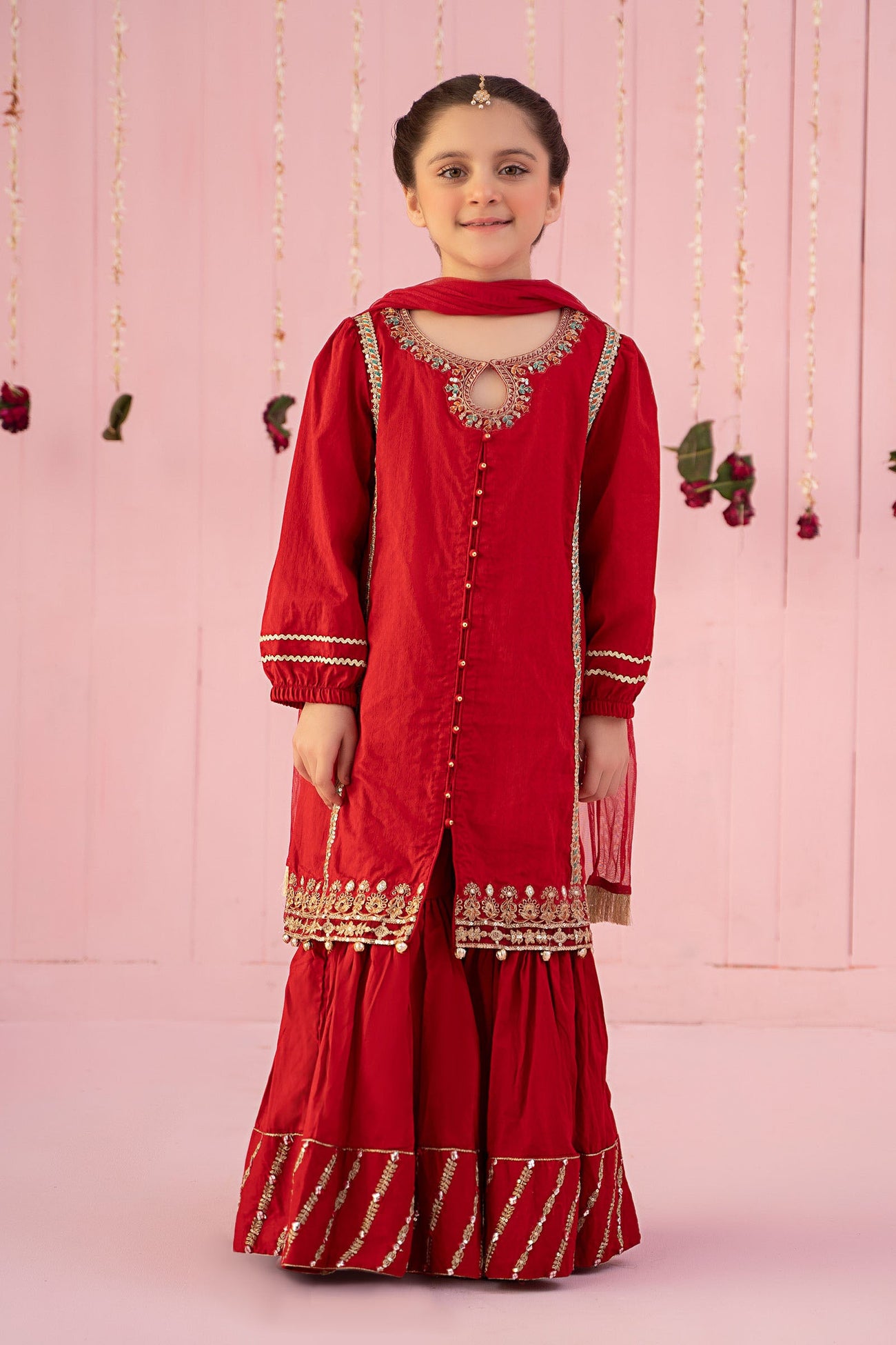 3 Piece Embroidered Dobby Suit