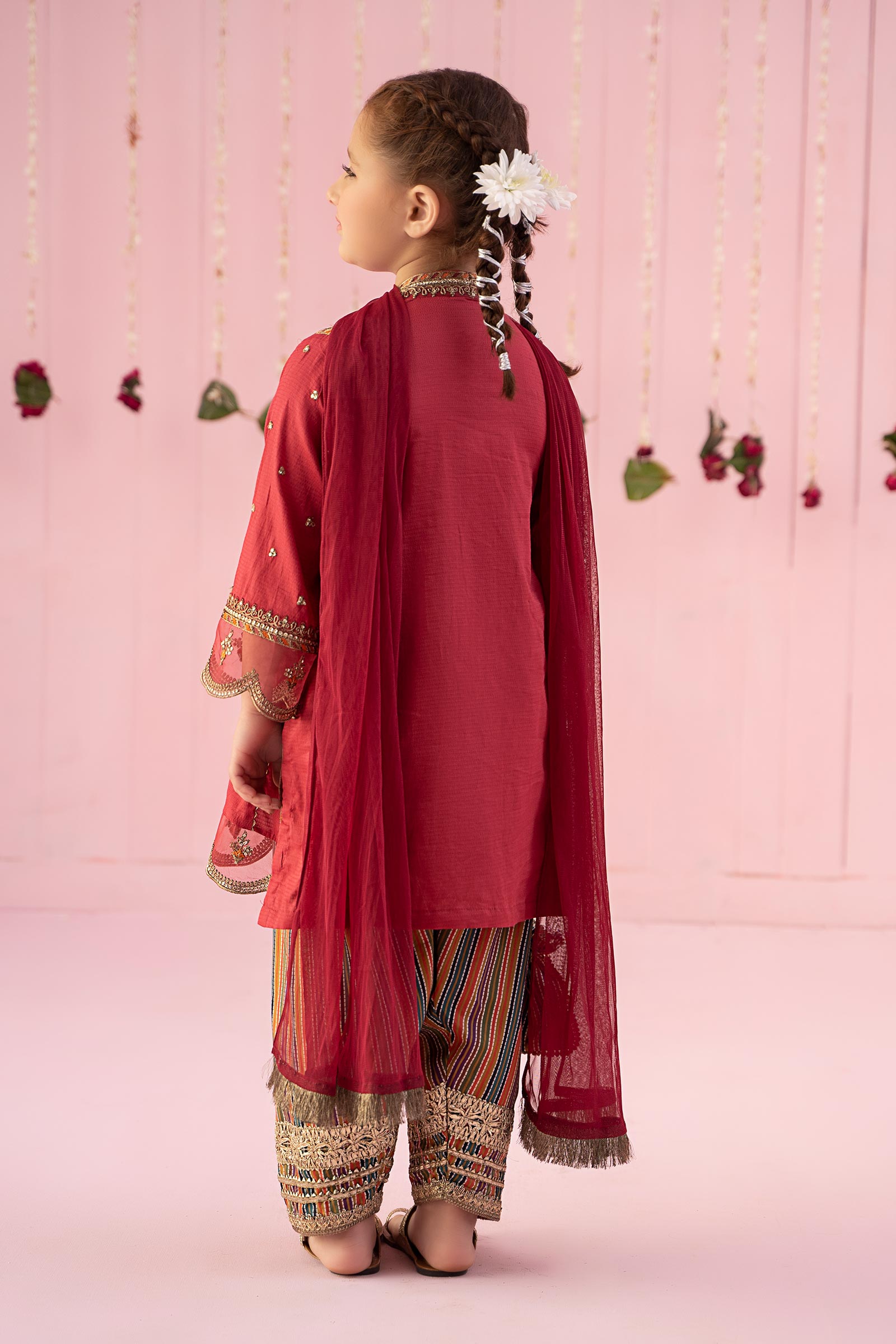 3 Piece Embroidered Dobby Suit
