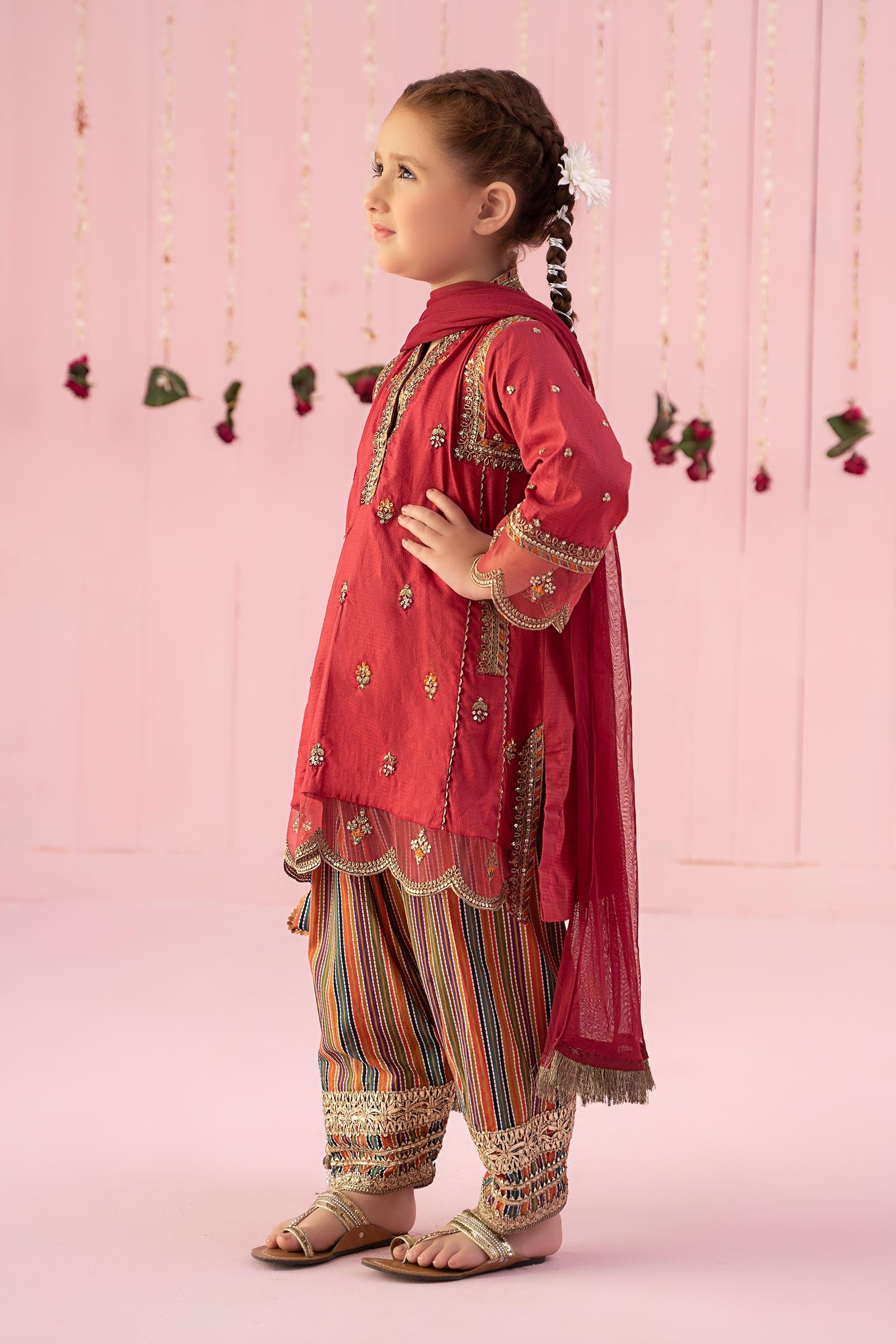 3 Piece Embroidered Dobby Suit