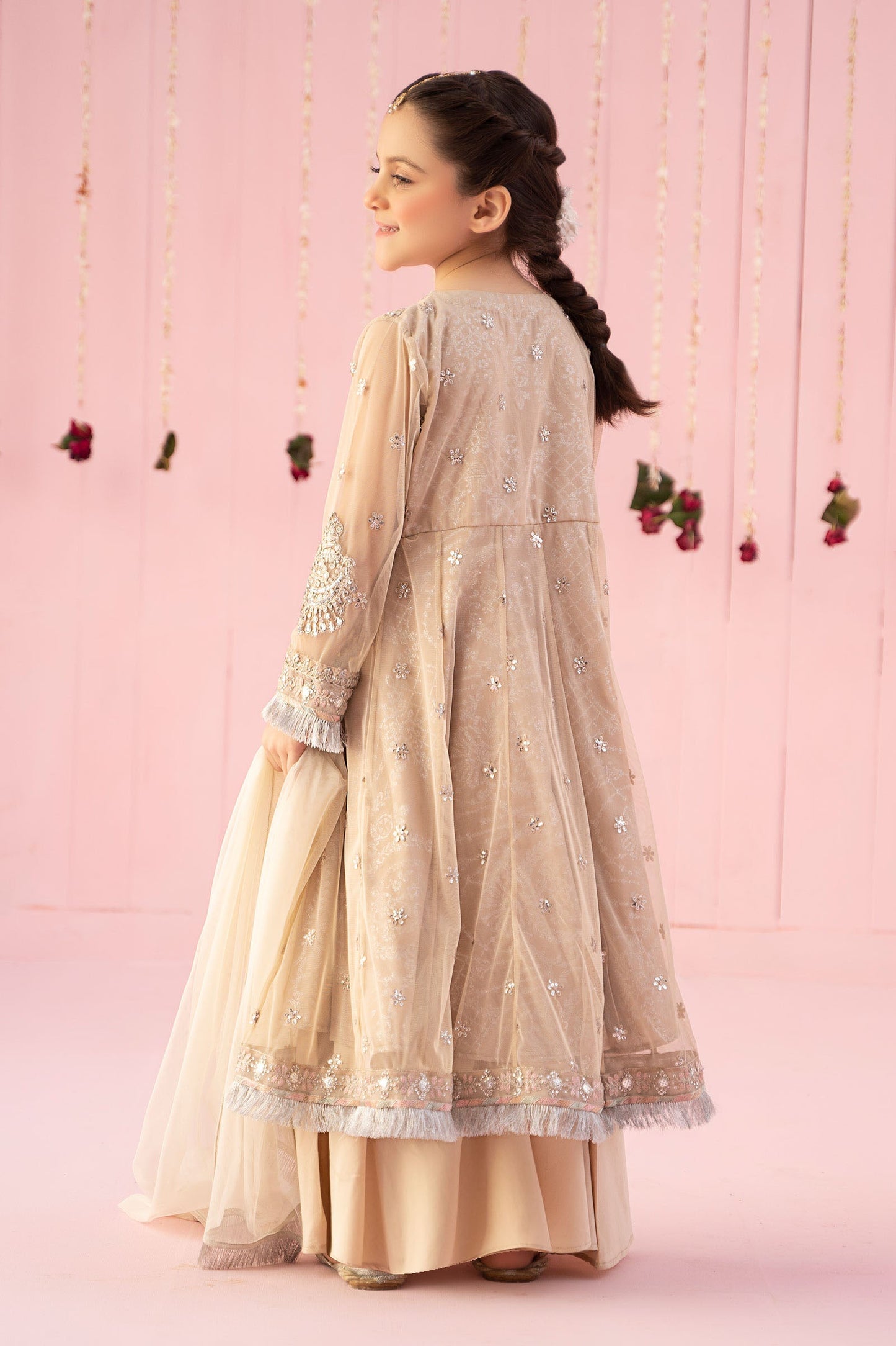 3 Piece Embroidered Net Suit