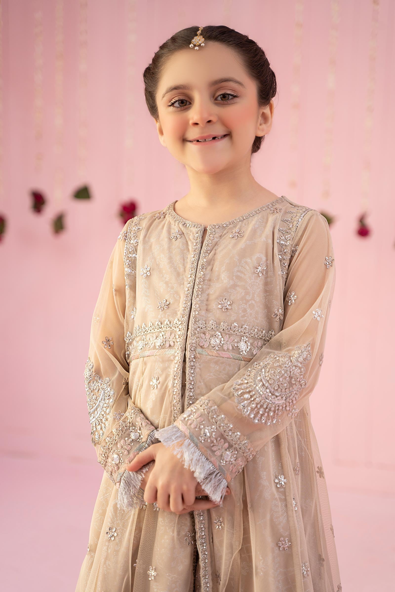3 Piece Embroidered Net Suit