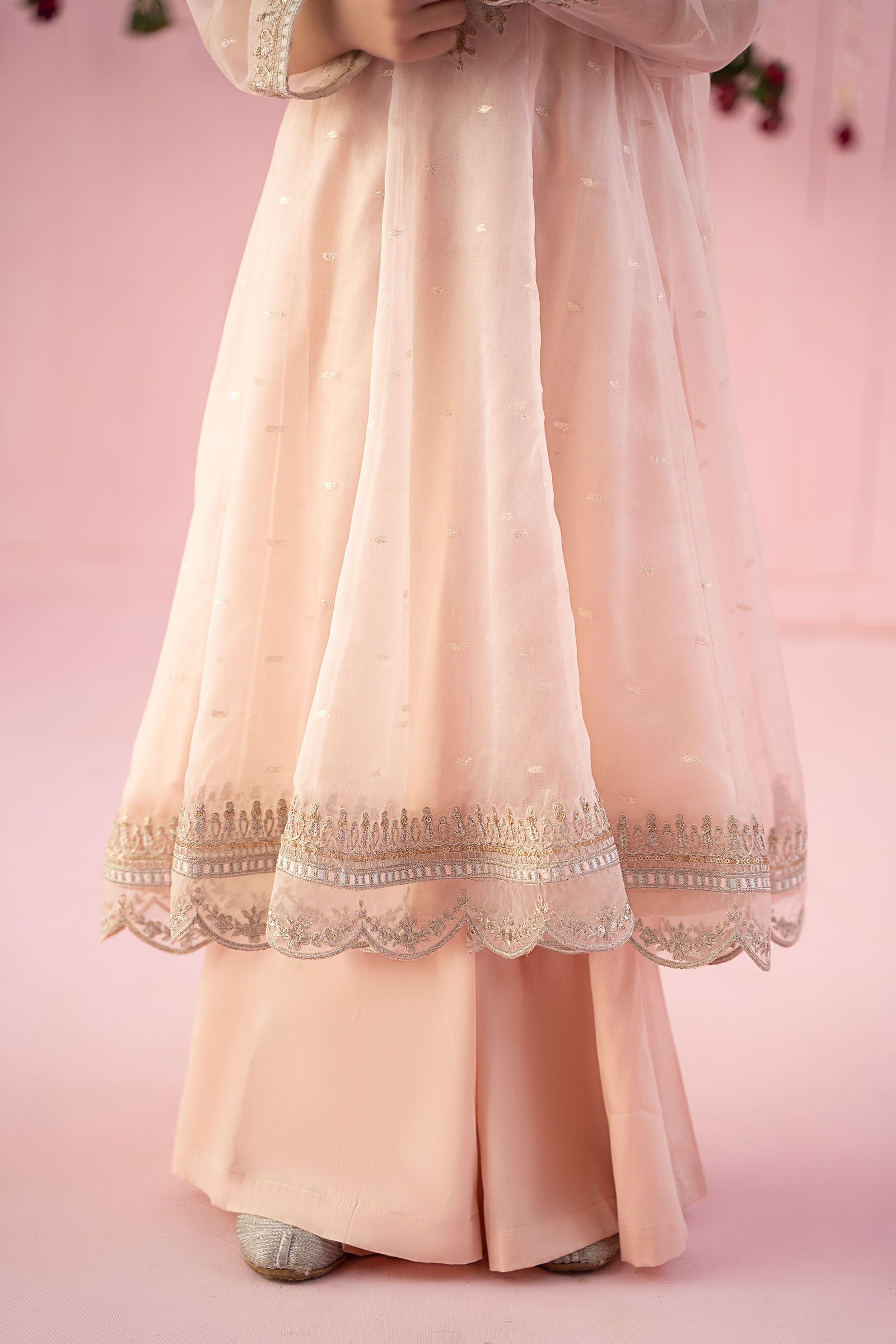 3 Piece Embroidered Organza Suit