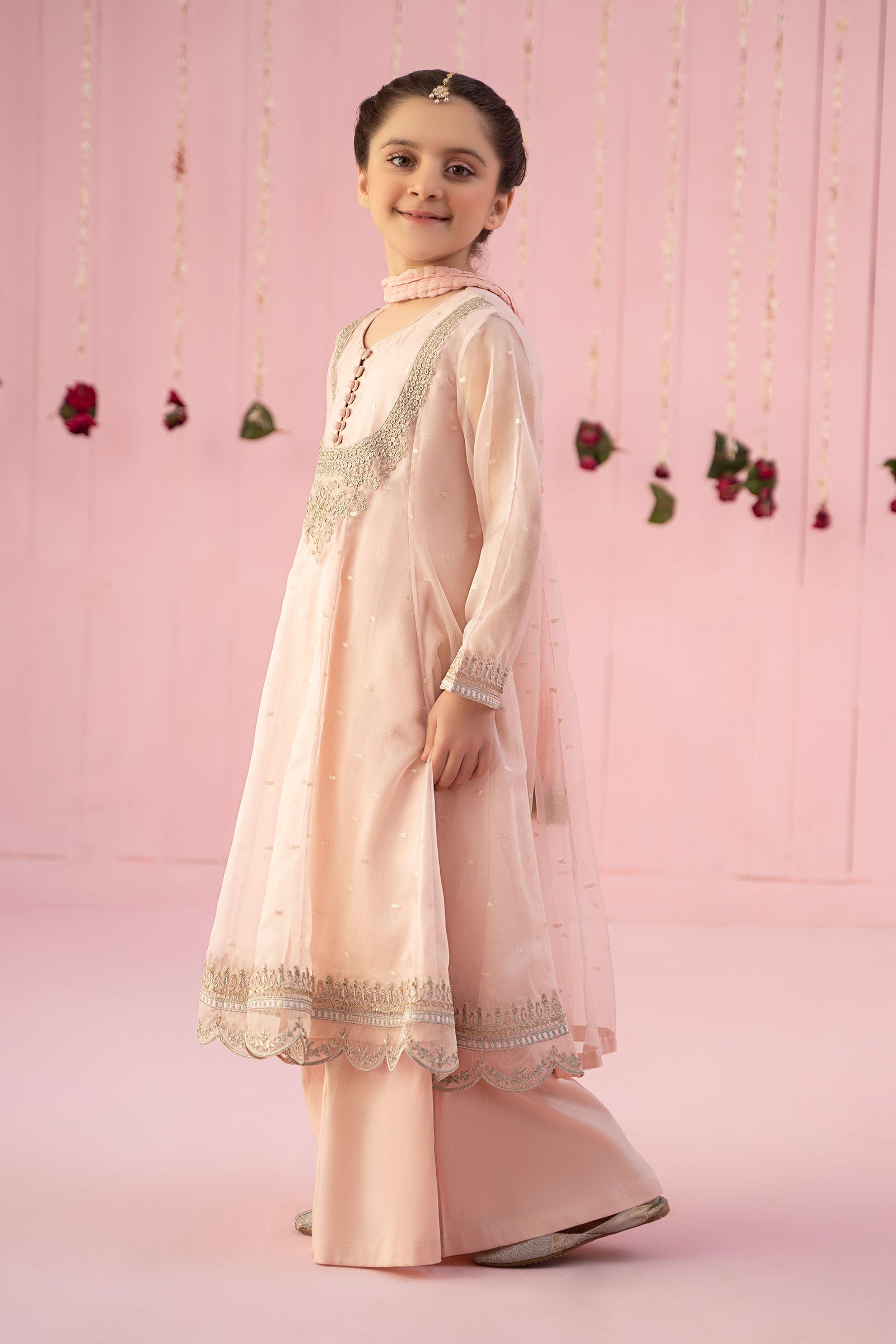 3 Piece Embroidered Organza Suit