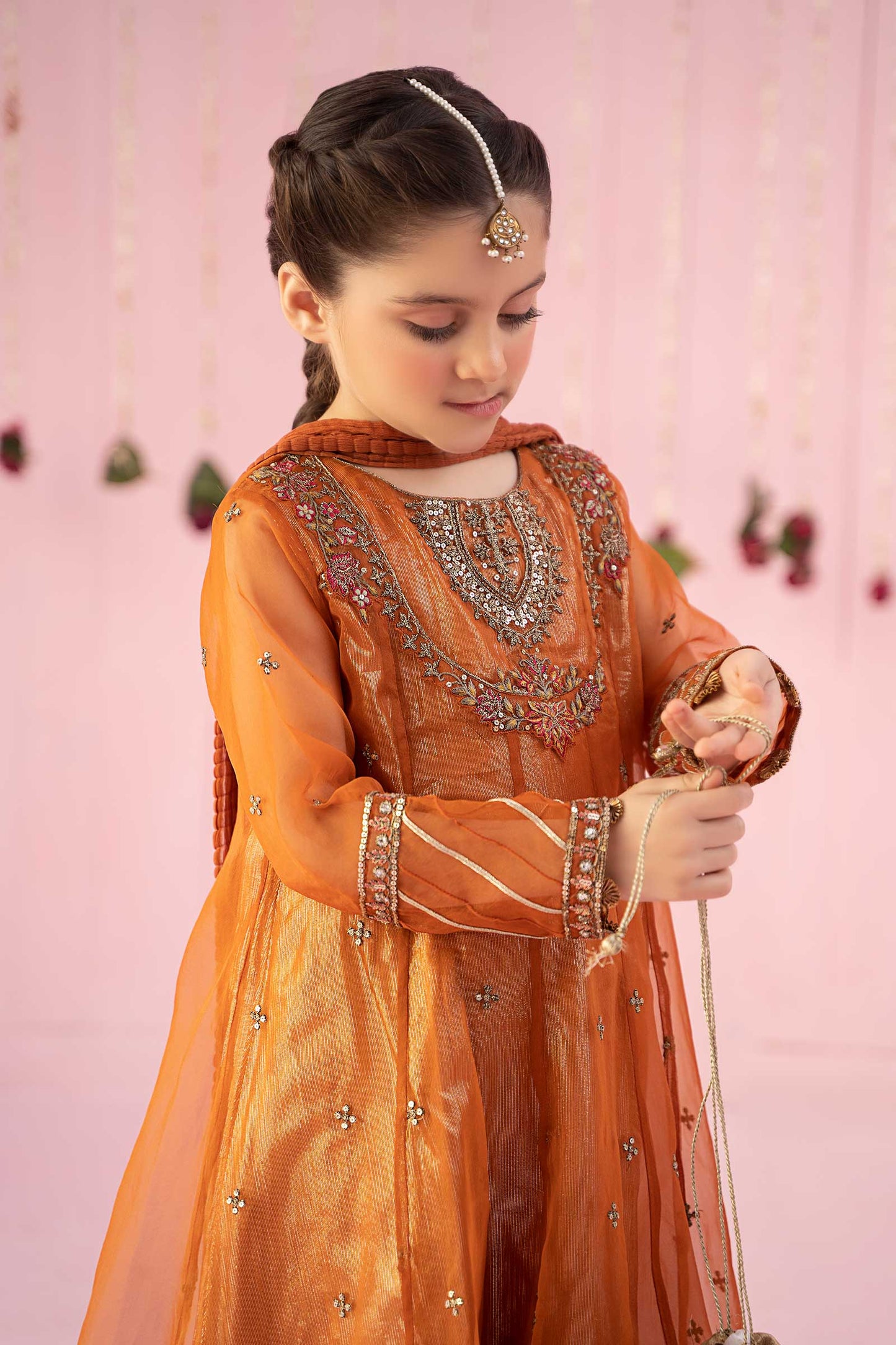 3 Piece Embroidered Organza Suit