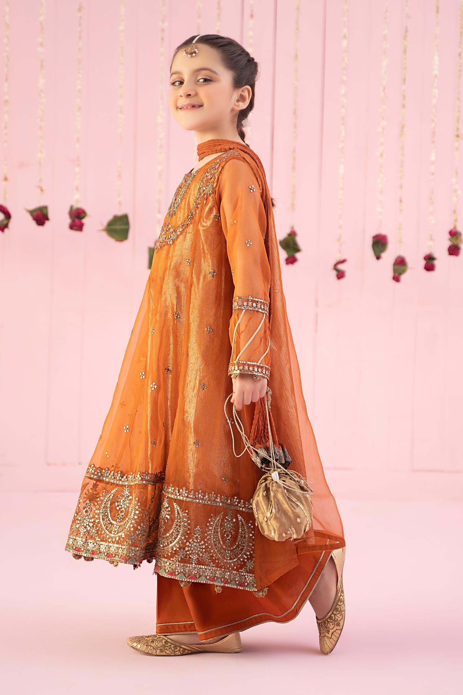 3 Piece Embroidered Organza Suit