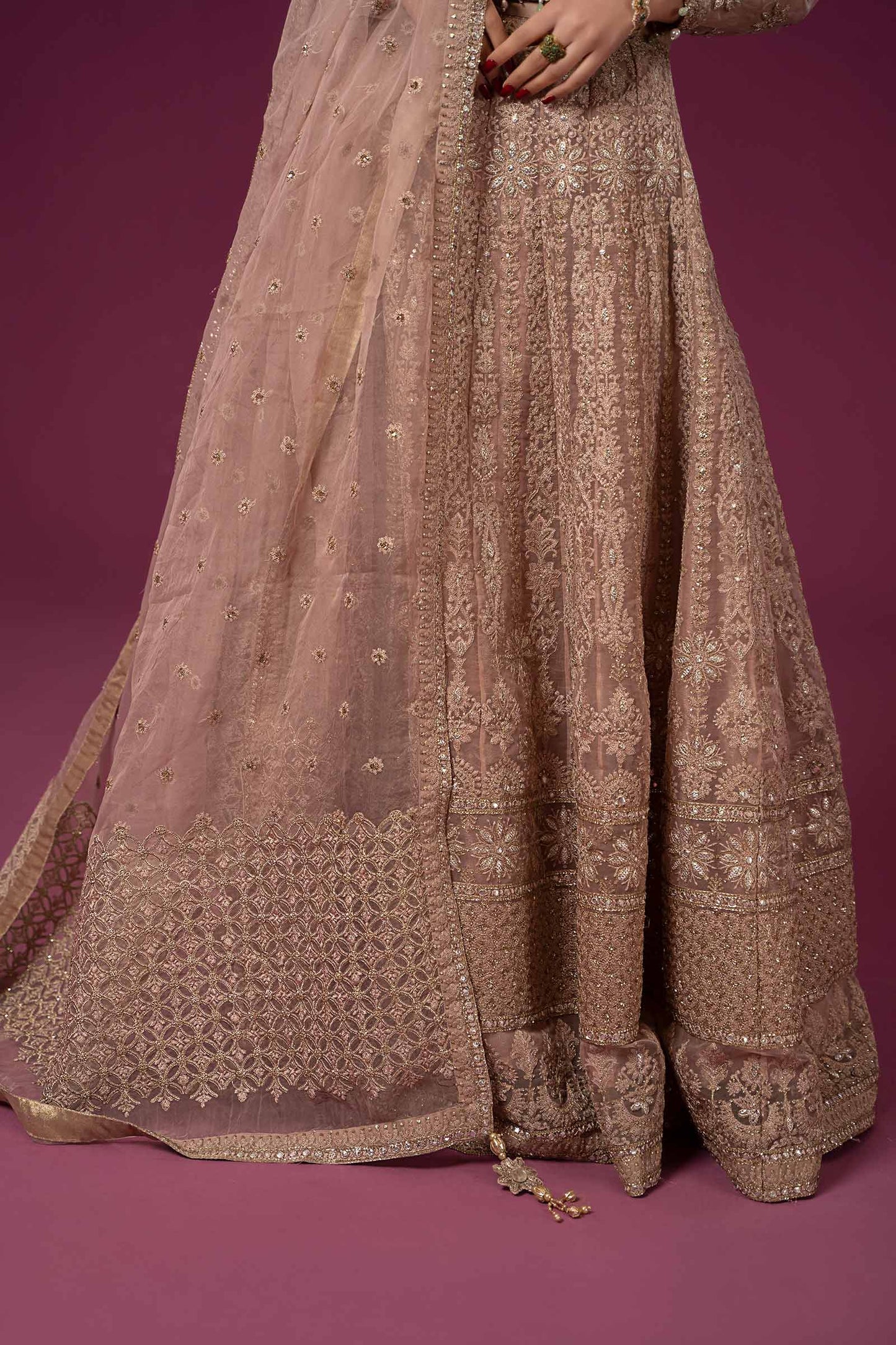 3 Piece Embroidered Organza Suit