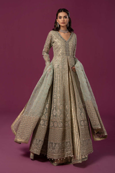 3 PIECE EMBROIDERED ORGANZA SUIT | SF-EF24-04 All Products SFF2404-ESM-CGR