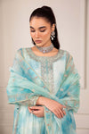 3 Piece Embroidered Organza Suit
