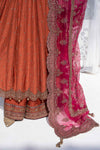 3 Piece Embroidered Raw Silk Suit