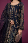 3 Piece Embroidered Organza Suit