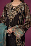 3 Piece Embroidered Organza Suit