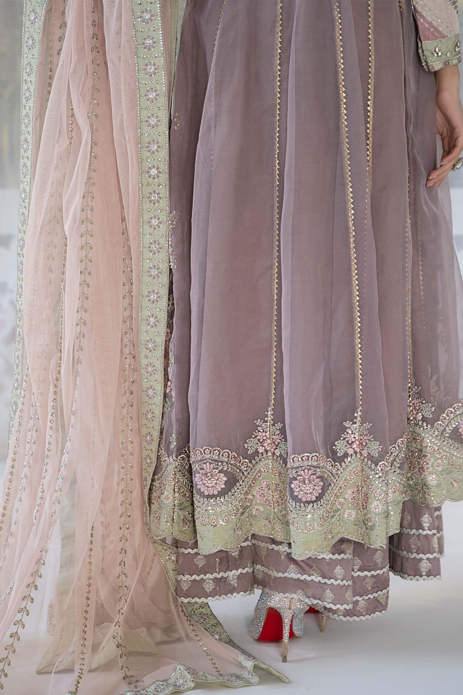 3 Piece Embroidered Organza Suit