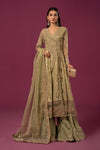 3 Piece Embroidered Cotton Lurex Jacquard Suit