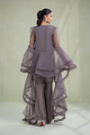 3 Piece Dyed Organza Suit