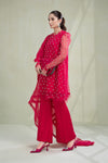 3 Piece Dyed Organza Suit