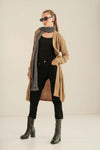 Ribbed Cardigan | WEST-W23-32-Beige