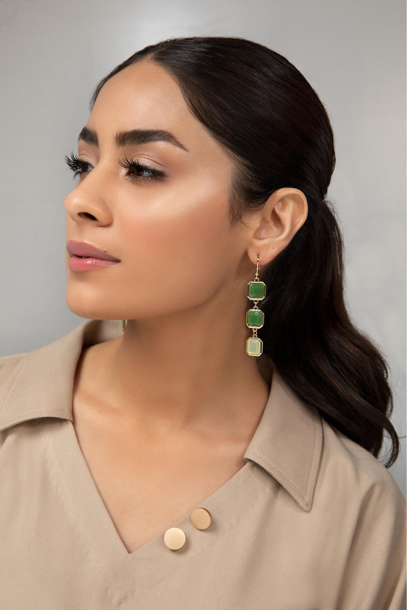 Earrings Green AER-W21-052