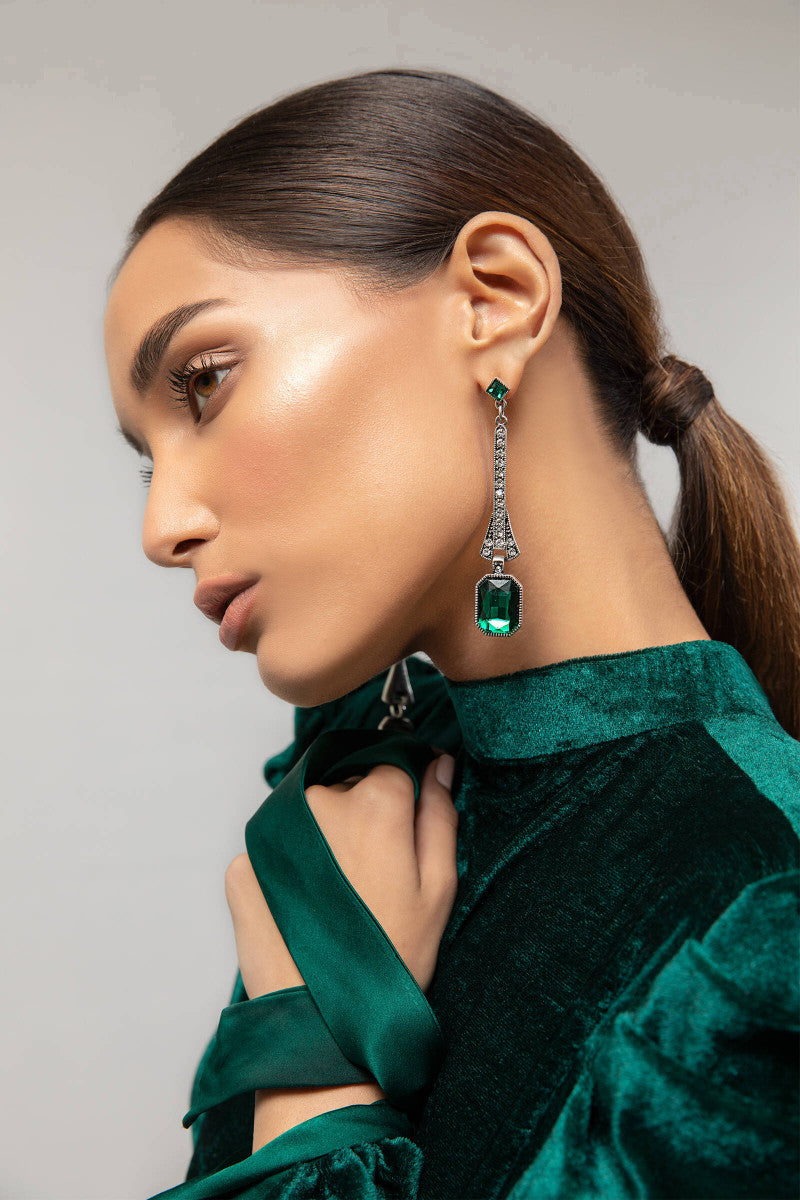 Earrings Emerald Green AER-W21-054