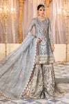 Unstitched MBROIDERED - Pearl Blue and Ash Pink (BD-2403)