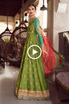 Unstitched Sateen CST-502-Green and Ferozi