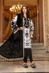 Unstitched Linen DL-902-Black and White