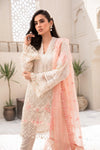 Unstitched Lawn EL-21-05-Off White and Peach