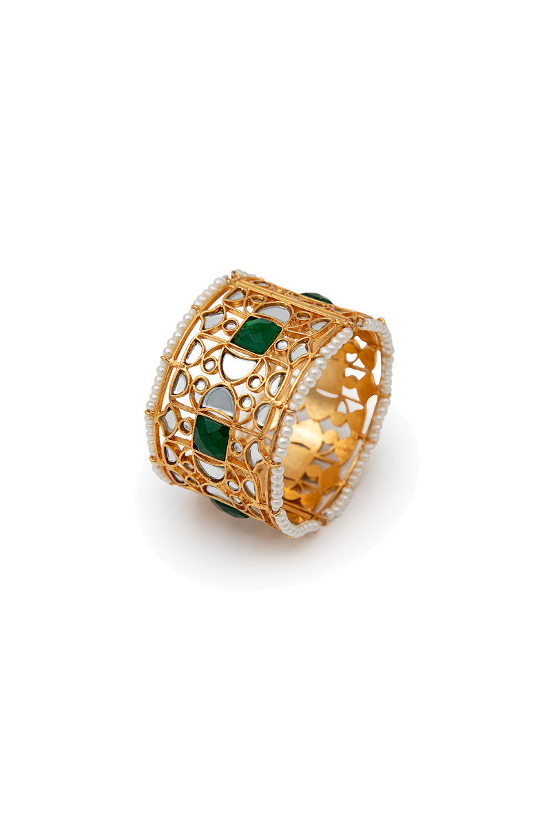 JBN-007-Emerald green and Gold