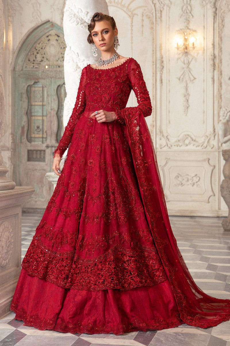 Buy Red Net Gown with Shrug for Girls Online