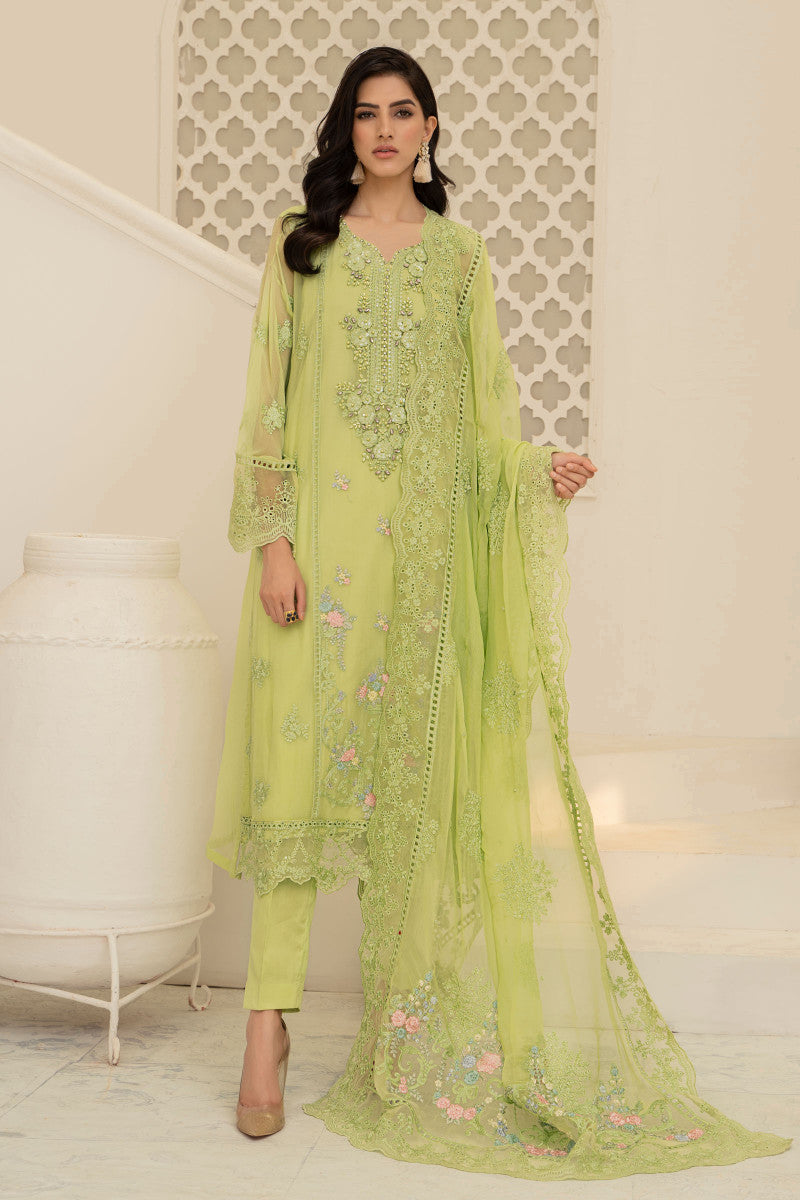 long mint green prom dresses Embellished Pakistani Eid Dresses in Lime Yellow Kameez Salwar MEDIUM